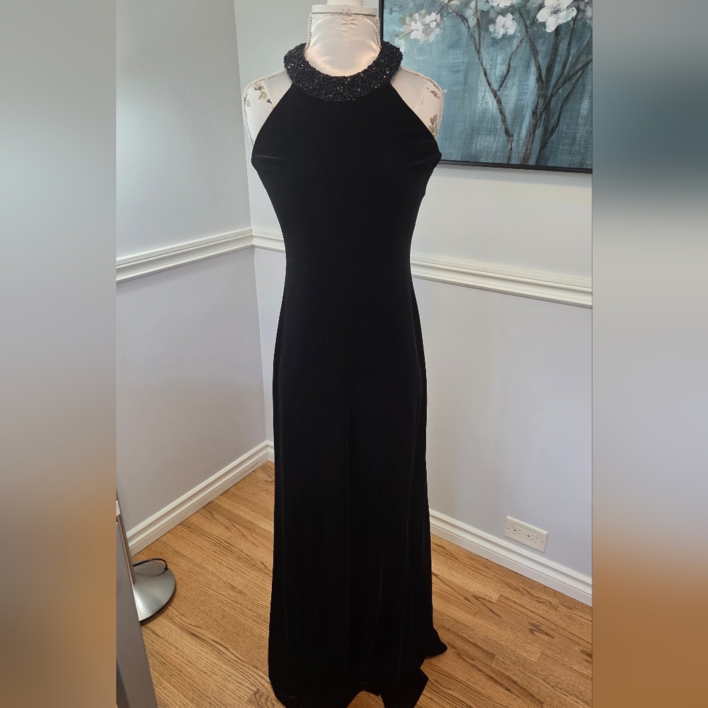 S Black Velvet Dress